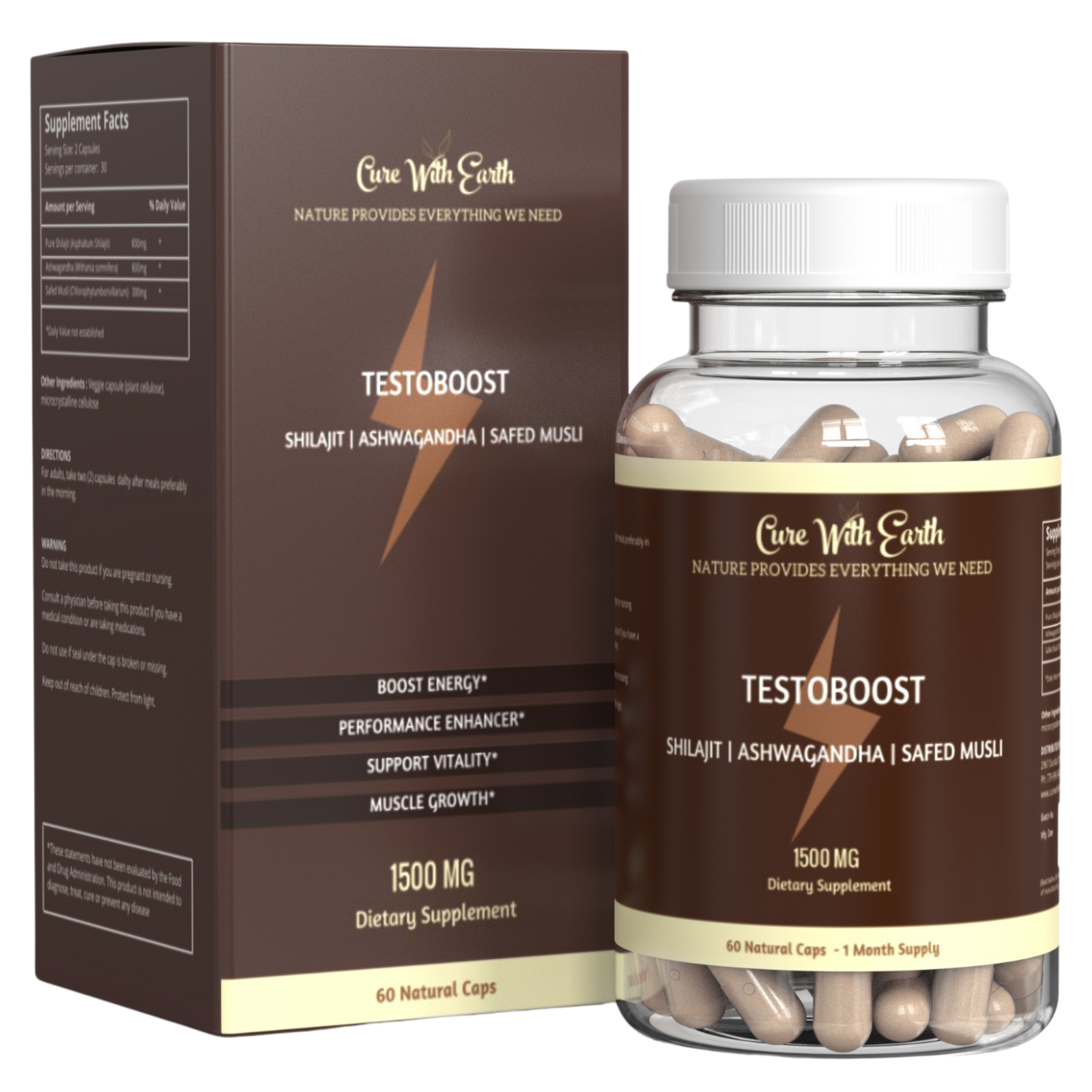 Testo Booster Capsules - 60N with Safed Musli Kaunch Beej & Ashwagandha –  BBetter Store